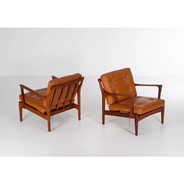 Bodafors Set of Kuba Armchairs attributed to Bertil Fridhagen for Bodafors, Sweden, 1960s For Sale - Image 4 of 11