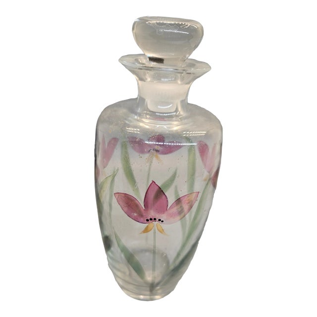 Vintage Hand Made Parad Glass Decanter Carafe, Made in Hungary For Sale