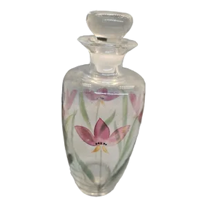 Vintage Hand Made Parad Glass Decanter Carafe, Made in Hungary