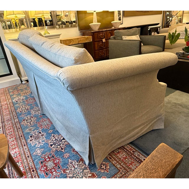 Camelback Sofa With Kick Pleat Formal Sofa For Sale - Image 9 of 12