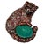 Bochic "Orient" Multi Sapphire & Green Calcite Brooch or Pendent Set In 18K Gold For Sale - Image 15 of 18