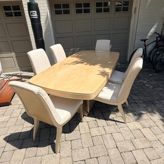 Caracole Caracole Fan Expanding Dining Table With Set of 8 Side Chairs For Sale - Image 4 of 14
