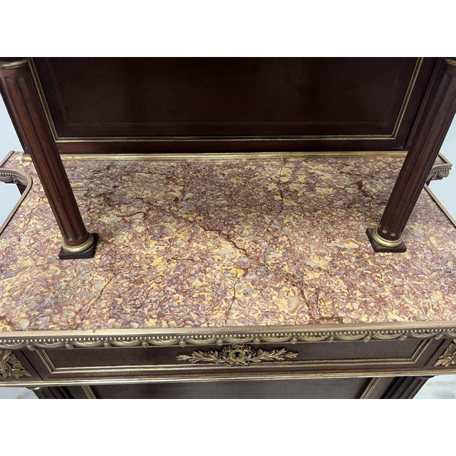 Napoleon III Mahogany and Chiseled Bronze Display Cabinet, 19th Century For Sale - Image 11 of 17