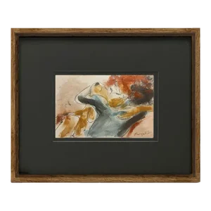 Watercolor Painting “The Embrace No.6” by Fanyu Lin, Framed