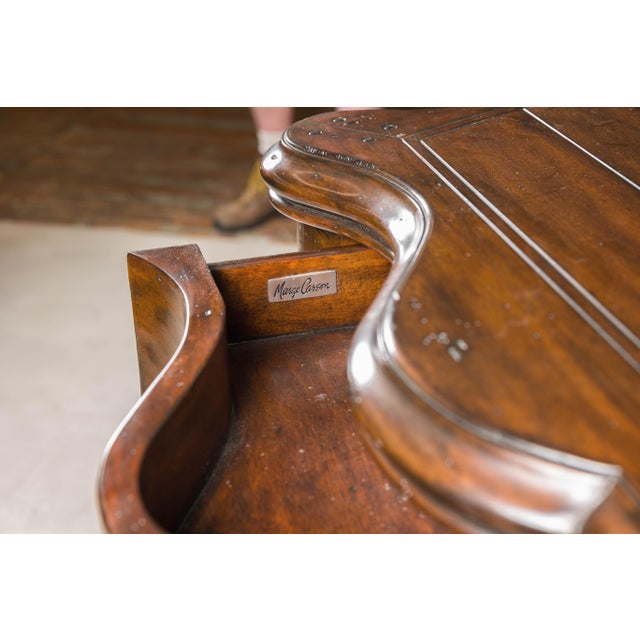 Late 20th Century Late 20th Century Marge Carson Walnut Serpentine Console Table with Cabriole Legs For Sale - Image 5 of 18