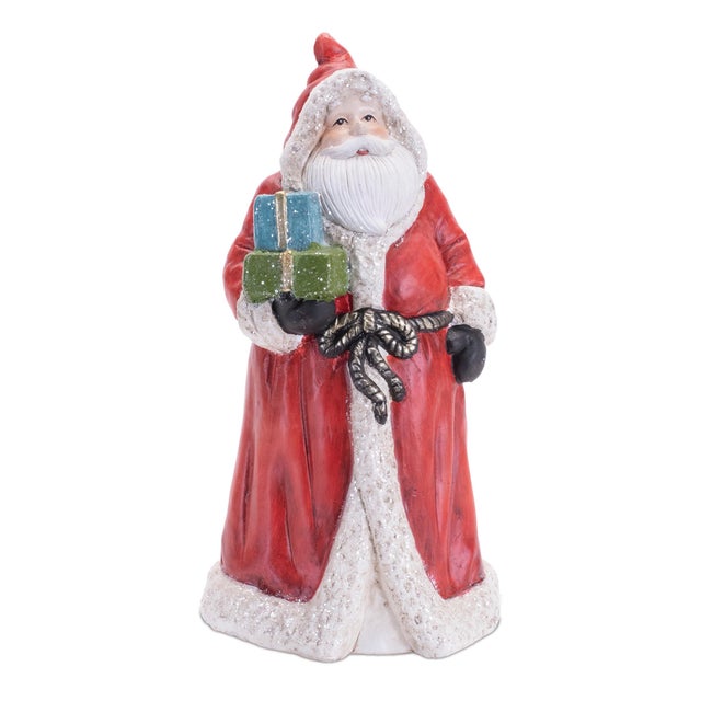 Bring the magic of the holidays into your home with this charming set of Hooded Terracotta Santa Figurines. Crafted from...