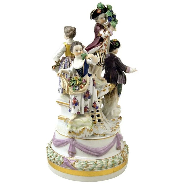 Figurine Group by Kaendler for Meissen, 1870 For Sale - Image 9 of 9
