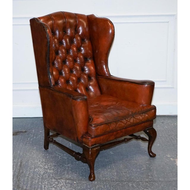 Chesterfield Flat Arm Wingback Armchairs from William Morris, Set of 2 For Sale - Image 3 of 17
