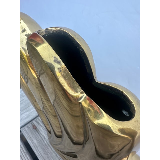 Brass 1980s Dolbi Cashier Cast Brass Vases -a Pair For Sale - Image 8 of 12