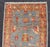 Turkish Angora Oushak Runner With Denim Blue Field and Rust Motifs For Sale In Atlanta - Image 6 of 13