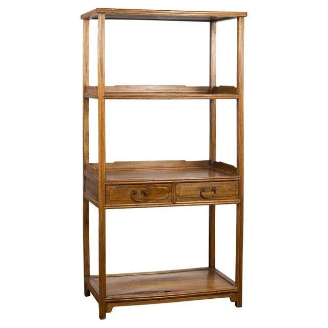 Early 20th Century Chinese Late Qing Dynasty Period Bookshelf with Classic Design & Drawers For Sale - Image 13 of 13