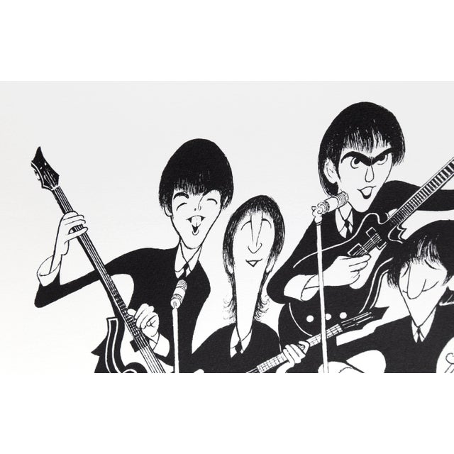 The Beatles - Ed Sullivan Show, Al Hirschfeld Lithograph, Signed and Numbered in Pencil For Sale - Image 4 of 4