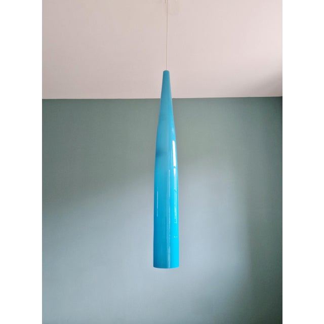 Green and Blue Murano Glass Suspensions by Alessandro Pianon for Vistosi, 1960s, Set of 3 For Sale - Image 7 of 18