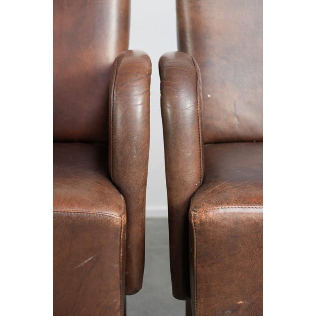 Dining Armchairs in Cowhide Leather, Set of 4 For Sale - Image 17 of 18