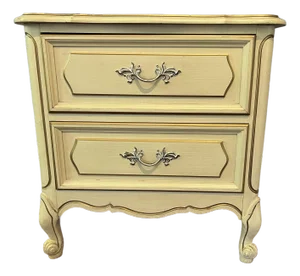 Vintage Henry Link French Country Provincial Two-Drawer Nightstand