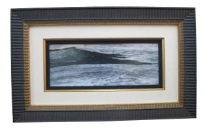 Framed Chinese Ocean Sea Scape Natural Dream Stone Nature Artwork