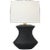 Transitional Hable By Visual Comfort Studio Bone Table Lamp in Rough Black Ceramic For Sale - Image 3 of 3