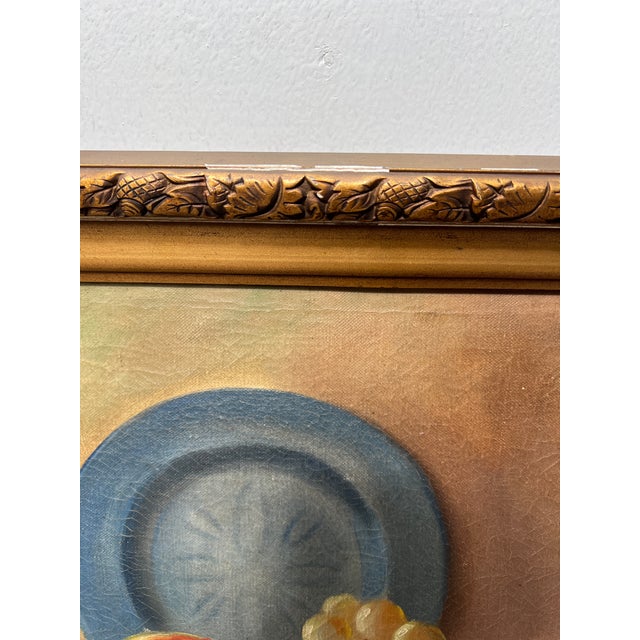 Vintage Fruit Still Life Oil Painting in Gilt Frame, Signed For Sale - Image 10 of 14