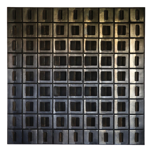 French Artist, Op Art Wall Sculpture, 1970, Ceramic with Black Lacquer