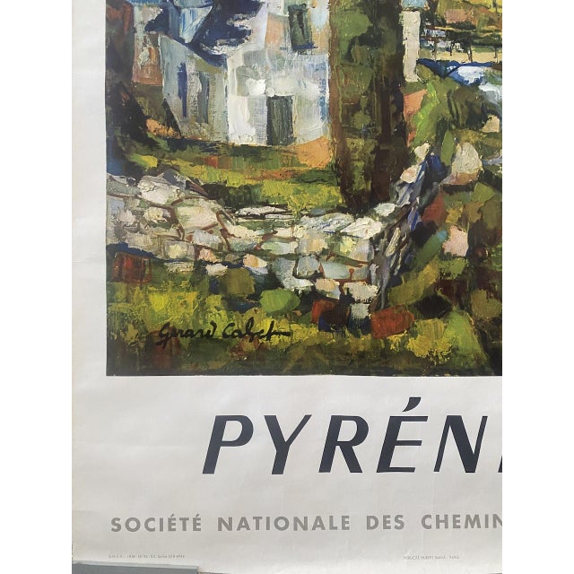 Green Pyrenees Poster from Gerard Calbet, 1950s For Sale - Image 8 of 15