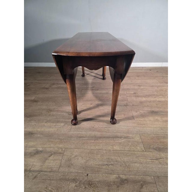 Large Oak Gate Leg Dining Table For Sale - Image 9 of 10
