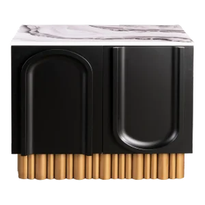 Cara Black and Gold Accent Cabinet