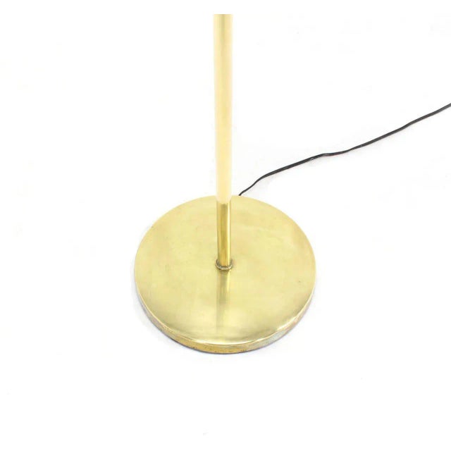Mid 20th Century Vintage Mid Century Brass Base Floor Lamp For Sale - Image 5 of 7