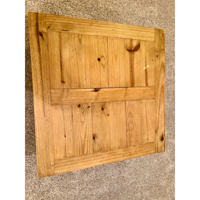 Rustic Reclaimed Square Wood Coffee Table For Sale In Houston - Image 6 of 8