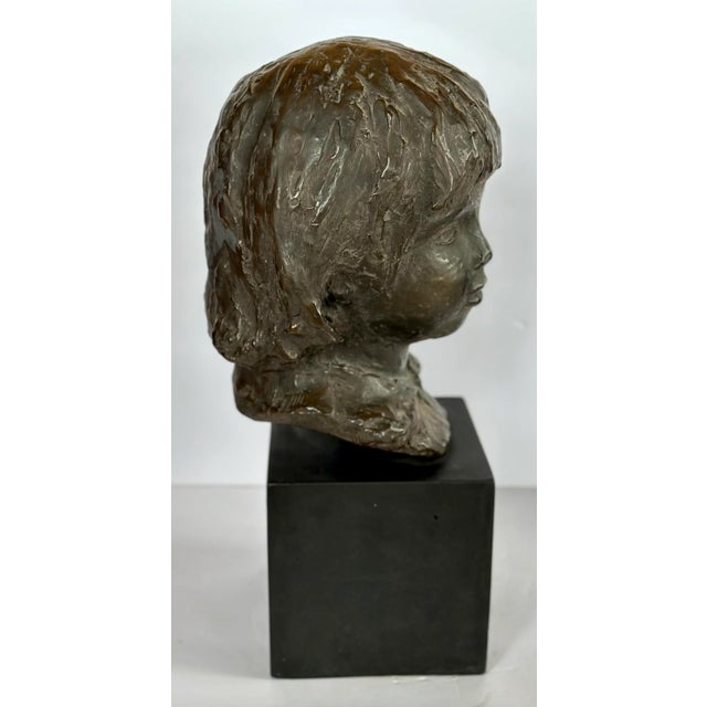 Vintage Limited Edition 1958 Reproduction Sculpture ‘Head of Coco’ (1908) by Pierre-August Renoir by Alva Museum Replicas For Sale - Image 4 of 12
