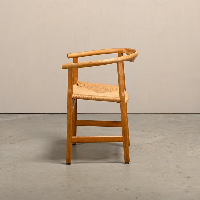 Model PP201 Dining Chairs in Oak and Papercord Seats by Hans J. Wegner for PP Møbler, 1970s, Set of 4 For Sale - Image 9 of 18