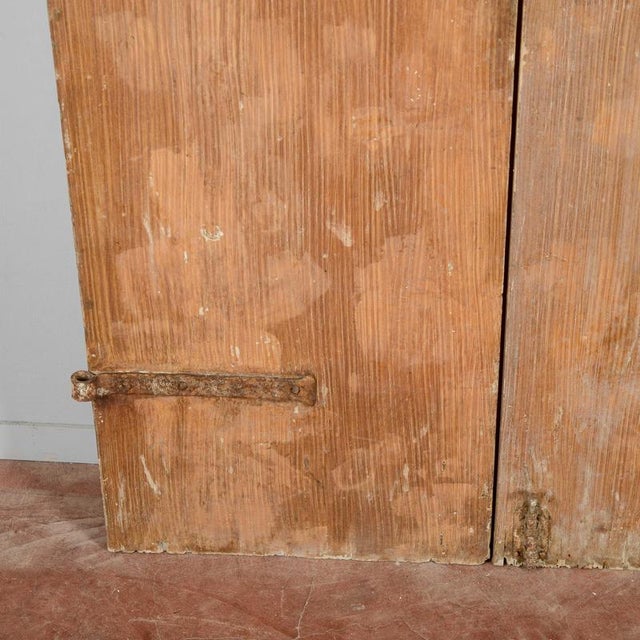 Wood Lacquered Door with Decorations, 18th Century For Sale - Image 7 of 9