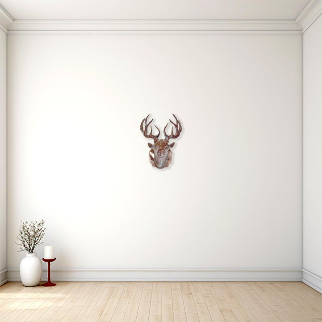 Vintage Wall Mounted Patinated Copper Elk Bust Anonymous Probably 1980s; North America Copper Approximate size: 27.5 (h) x...