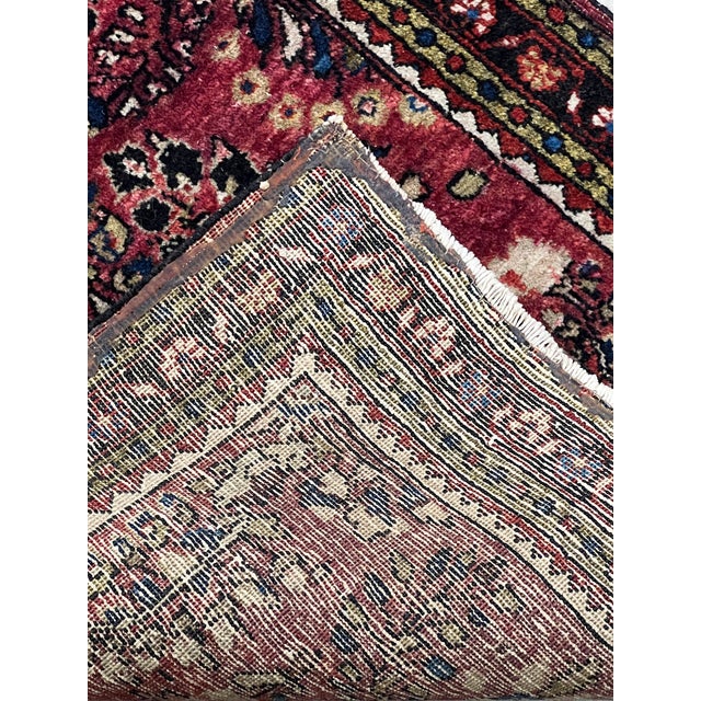 1980s Antique Persian Sarouk Wool Rug 2’ X 3’11” For Sale - Image 5 of 6