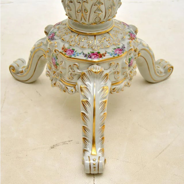 Ceramic Dresden Style Porcelain Side Table from Von Schierholz, 1950s For Sale - Image 7 of 12