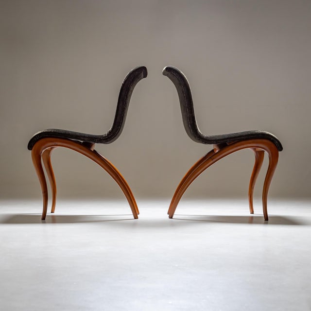 Pair of "Anxie" Side Chairs by Maurizio Marconato & Terry Zappa for Porada For Sale - Image 10 of 10