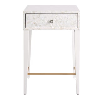 Contemporary Royal Royal Bedside Table, White For Sale
