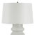 Metal Ivory Glass Banister Table Lamp For Sale - Image 7 of 9