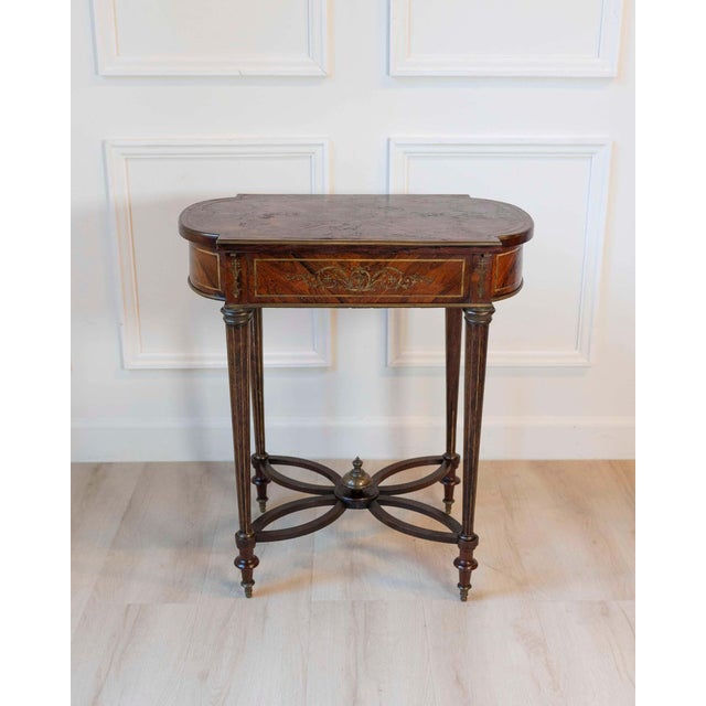 Napoleon III Marquetry Side Table, France, circa 1870 For Sale - Image 12 of 15