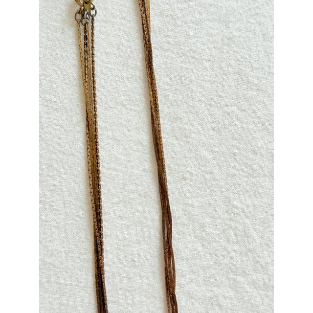 Gold Vintage 1990s Gothic Tribal Brass Skull Shoulder Duster Earrings, Pair For Sale - Image 8 of 14