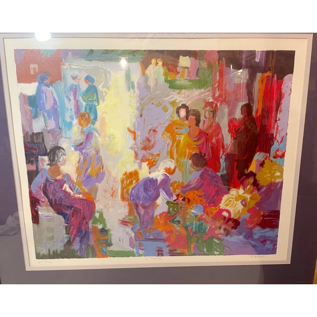 Abstract Vintage Original Monique Baroni Abstract Figural Serigraph Print Lmt. Edition For Sale - Image 3 of 11