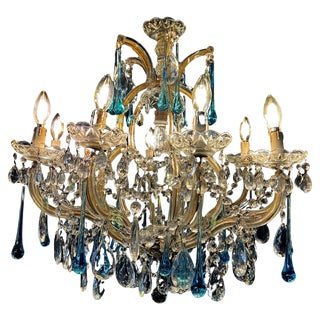 Greta Gargo Tears Murano Chandelier, 1950s For Sale