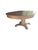 Wood Antique Quarter Sawn Oak Pedestal Dining Table | Tiger Extension Table For Sale - Image 7 of 17