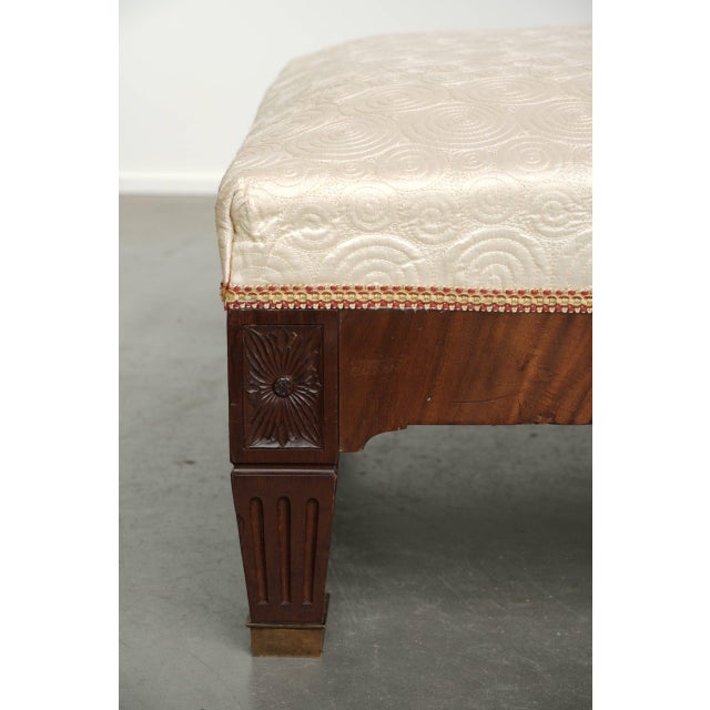 Antique French Empire Style Window Bench with a Silk Seat, 19th Century For Sale - Image 9 of 13