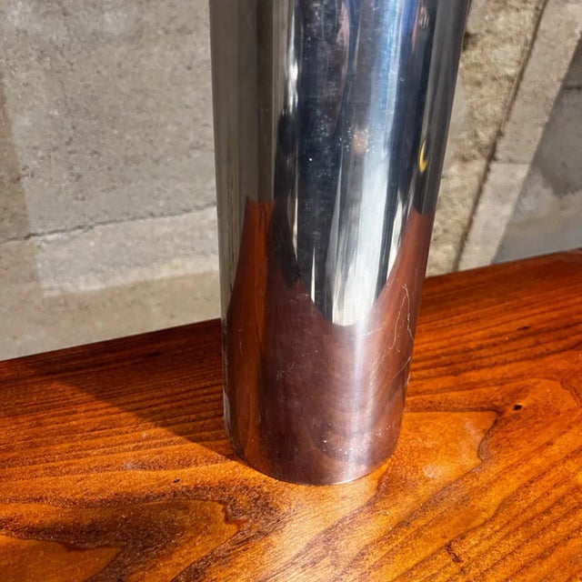 1970s 1970s Chrome Cylinder Table Lamp Style of Robert Sonneman For Sale - Image 5 of 5