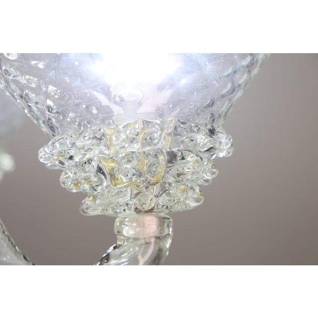 1950s 6 Light Rostrato Murano Glass Chandelier by Barovier & Toso For Sale - Image 9 of 15