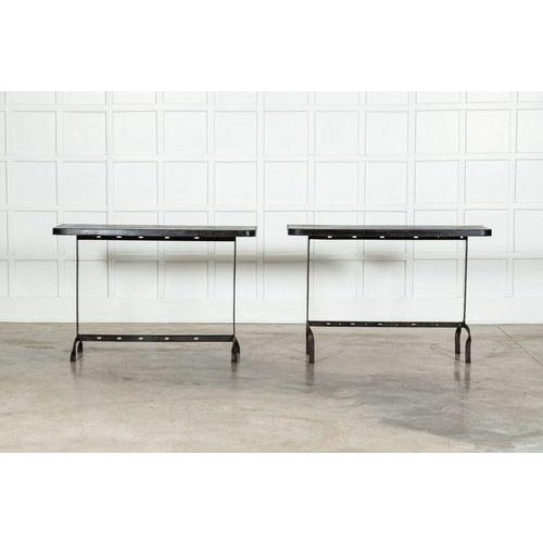 English Wrought Iron Pine Console Table, 1900s For Sale - Image 4 of 18