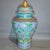 Pair of Large Vintage Cloisonné Enamel Phoenix & Lotus General Jars For Sale - Image 4 of 9