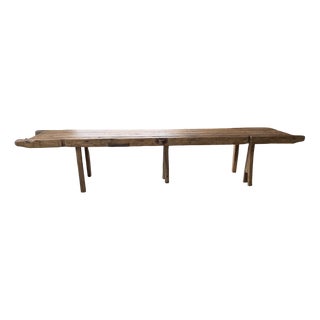 Brutalist Folk Art Table in Pine and Oak, 1950s For Sale