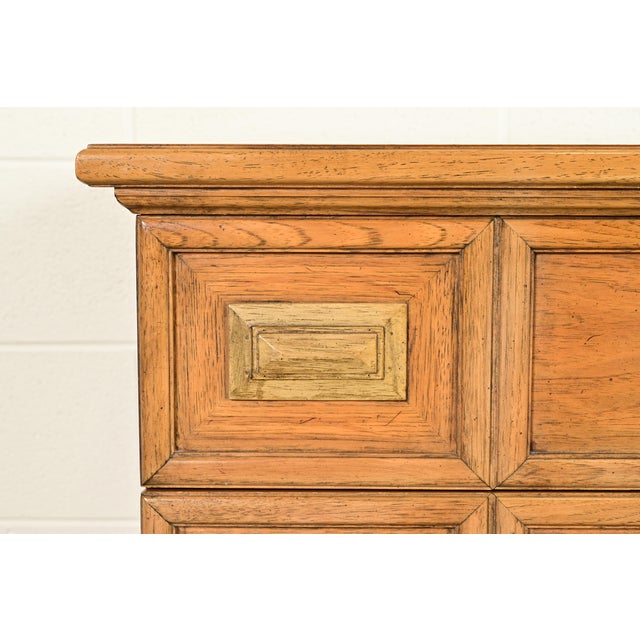 Thomasville Spanish Mediterranean Pecan Wood Triple Dresser or Credenza, 1960s For Sale - Image 10 of 16