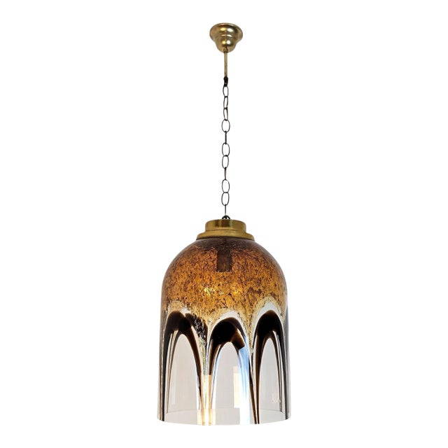 1970s Murano Glass Pendant Chandelier- Italy For Sale